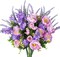 Artificial Silk Flower Bouquet – Purple Rose & Peony Arrangements for Home, Wedding, Table Centerpieces, Indoor & Outdoor Décor, 14"